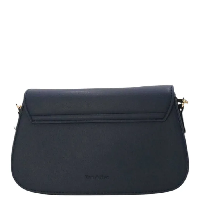 Schoudertas Blauw Metalen Sluiting