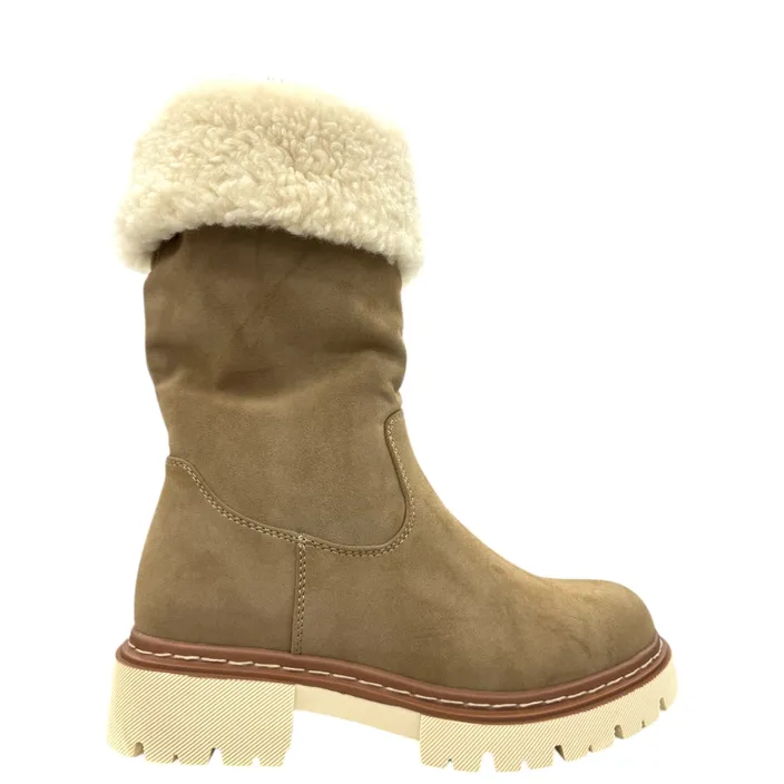 Bottines Taupe Fourrées