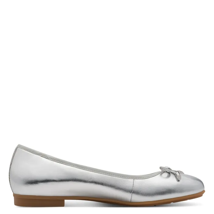 Tamaris Comfort Ballerines Argent Cuir