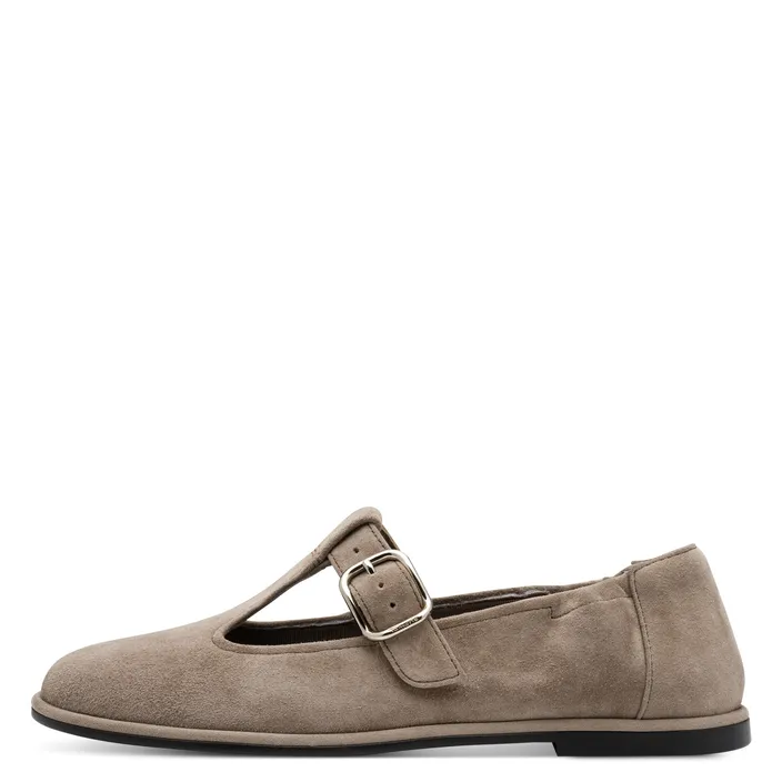 Tamaris Ballerines Taupe Cuir