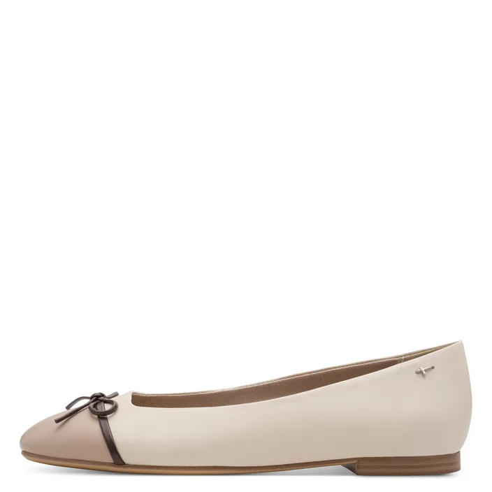 Tamaris Ballerines Ivoire Cuir