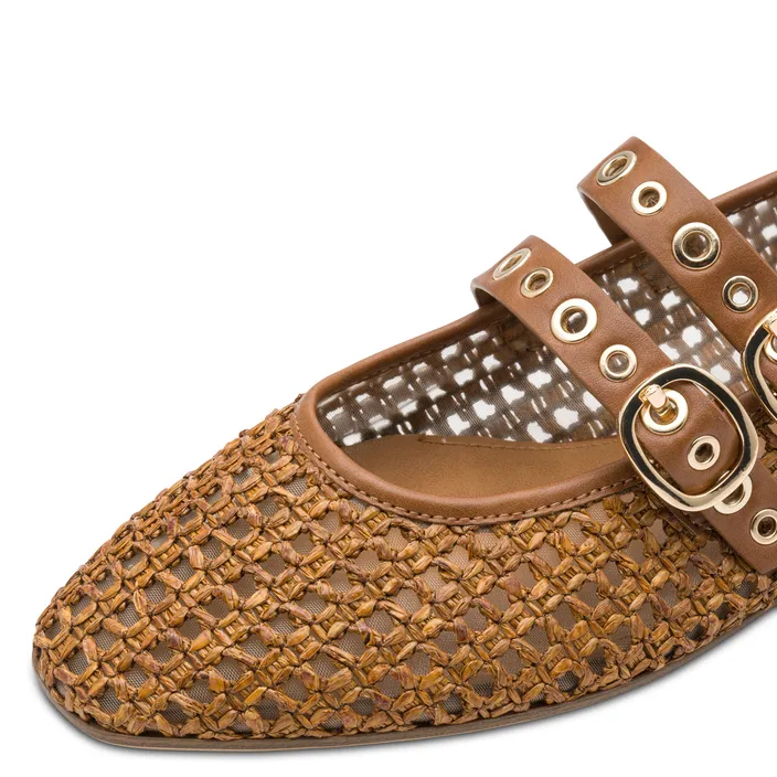 Tamaris Ballerines Cognac Cuir