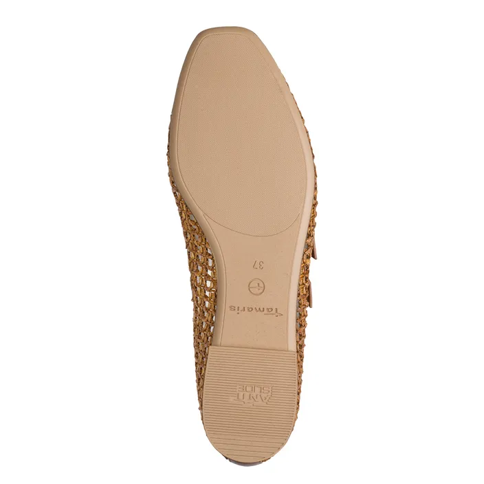 Tamaris Ballerines Cognac Cuir