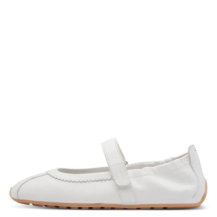 Tamaris Ballerines Blanc Cuir