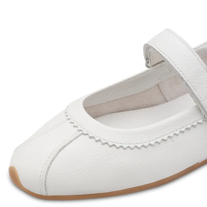 Tamaris Ballerines Blanc Cuir