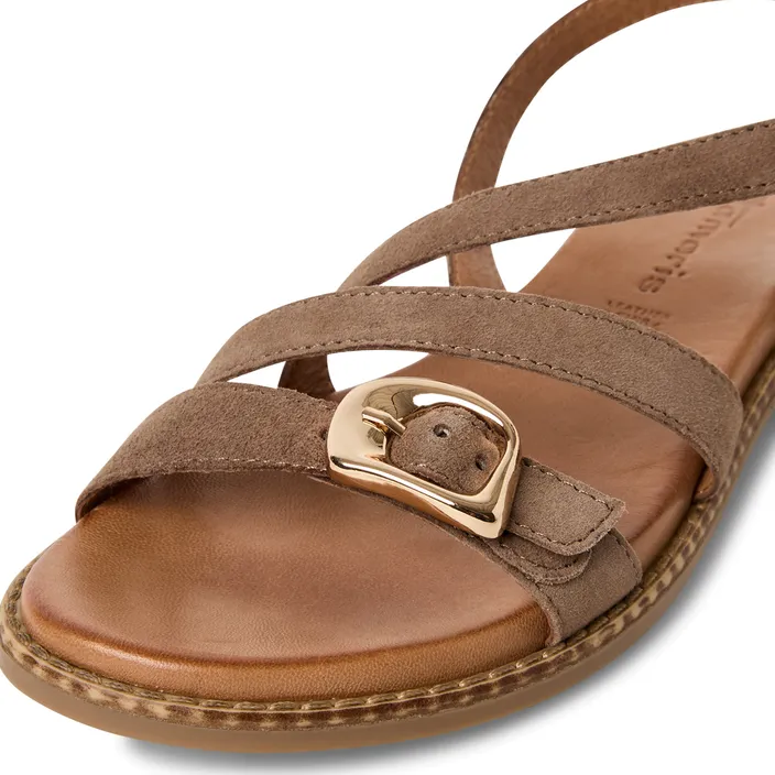 Tamaris Sandales Taupe Cuir