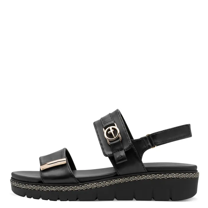 Tamaris PureRelax Sandalen Zwart Leer