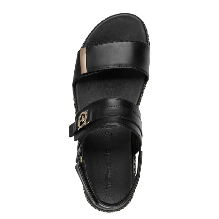 Tamaris PureRelax Sandalen Zwart Leer