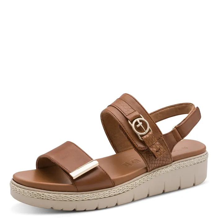 Tamaris PureRelax Sandalen Cognac Leder