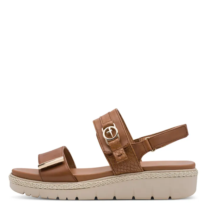Tamaris PureRelax Sandalen Cognac Leder