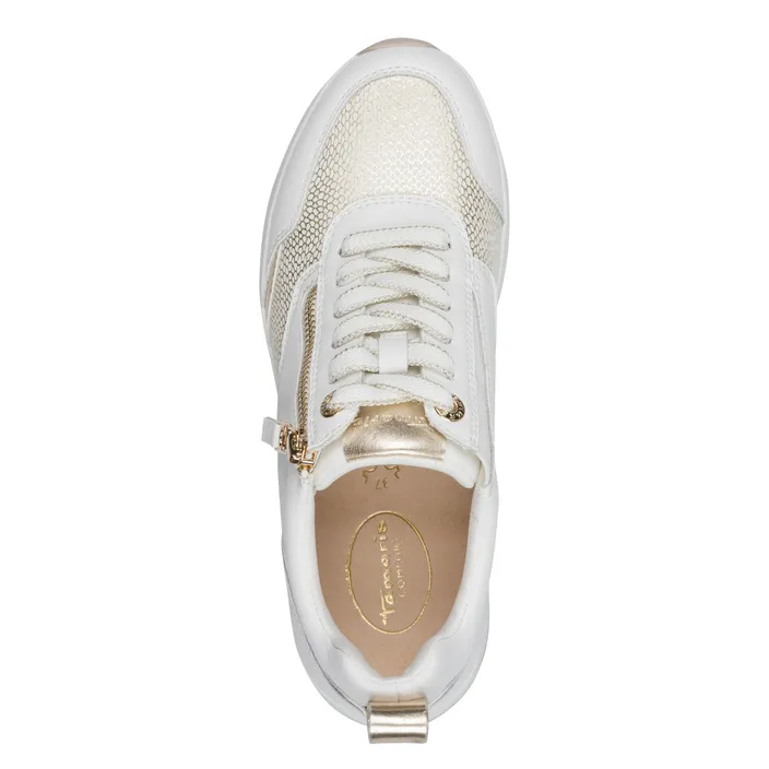 Tamaris Comfort Sneakers Blanc Or