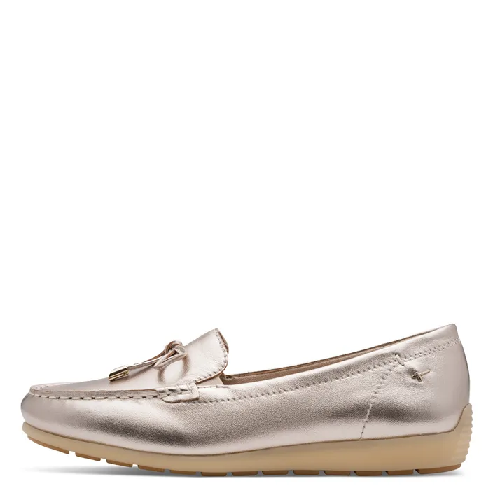 Mocassins Goud Leer
