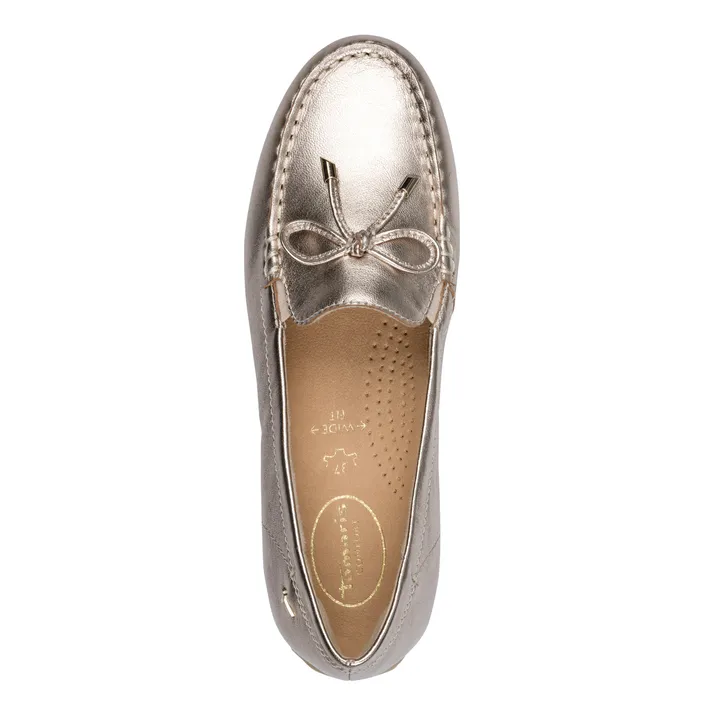 Mocassins Goud Leer