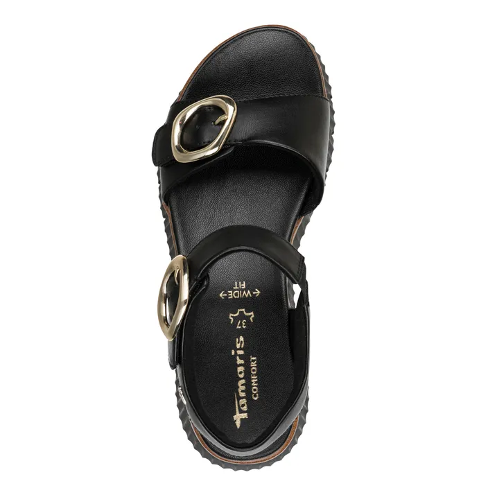 Tamaris Comfort Sandales Cuir Noir