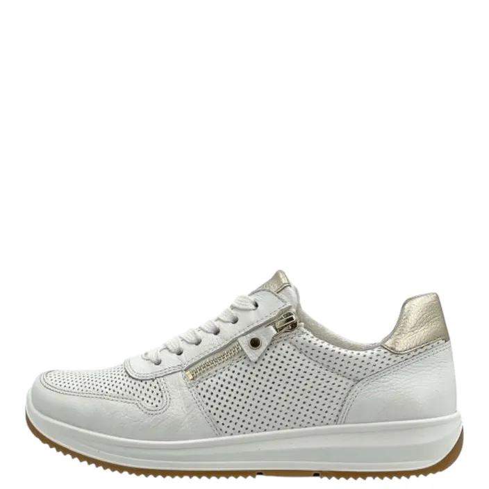 Wedge Sneakers Weiß Leder