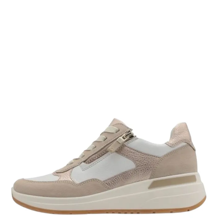 Sneakers Beige Leer