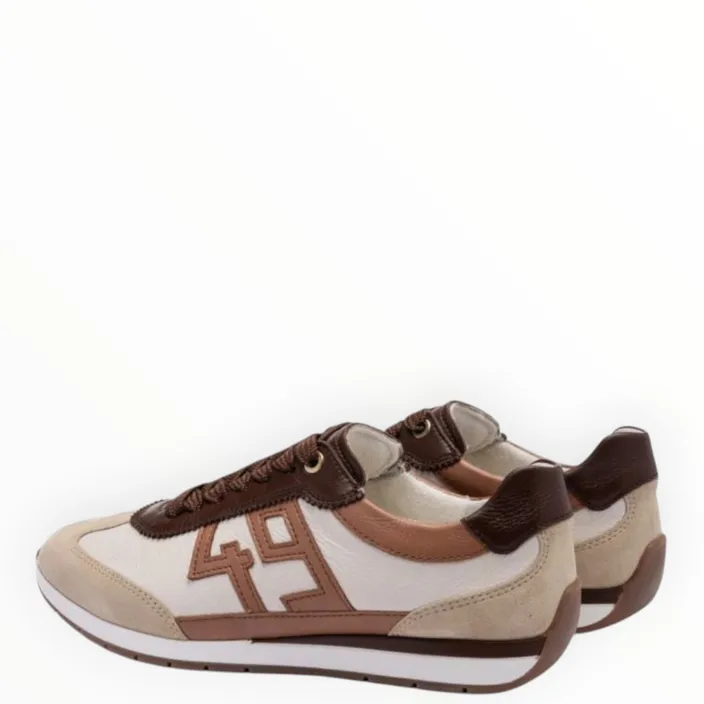 Sneakers Beige Cuir
