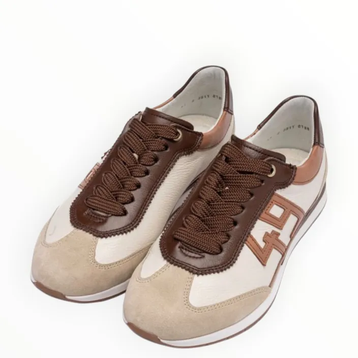 Sneakers Beige Cuir