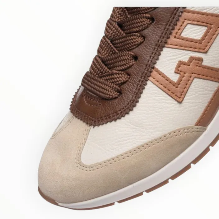 Sneakers Beige Cuir