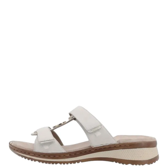 Mules Weiß Leder