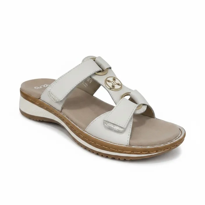 Mules Weiß Leder