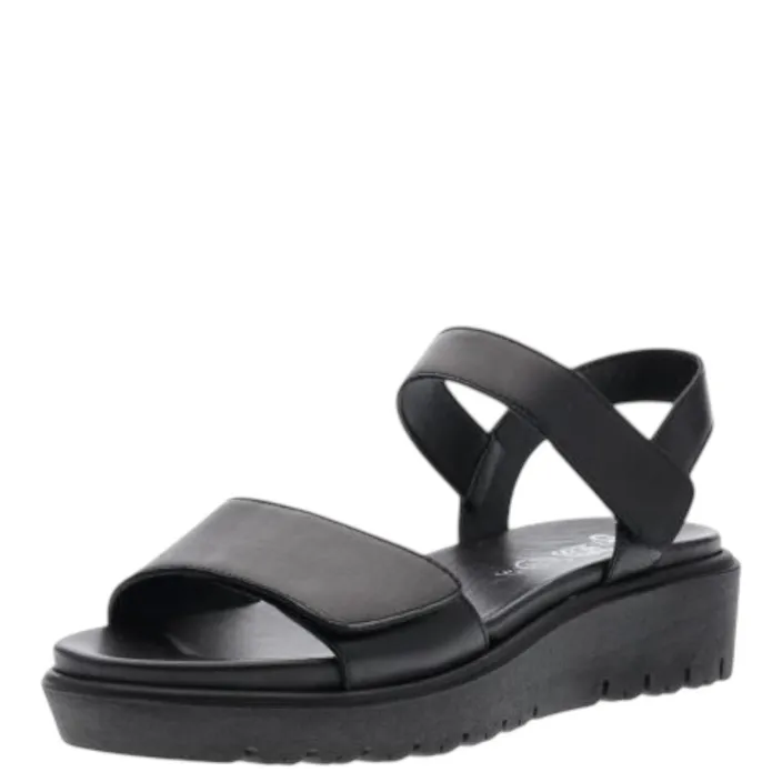 Sleehaksandalen Zwart Leer