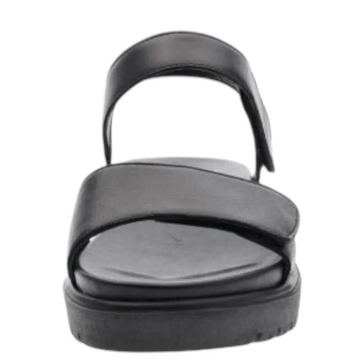 Sleehaksandalen Zwart Leer