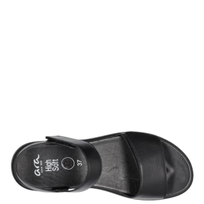 Sleehaksandalen Zwart Leer