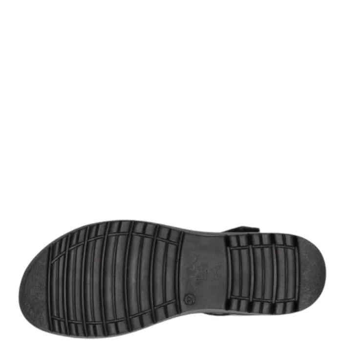 Sleehaksandalen Zwart Leer