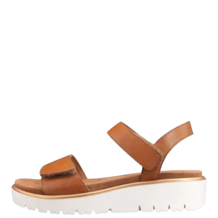 Sleehaksandalen Cognac Leer