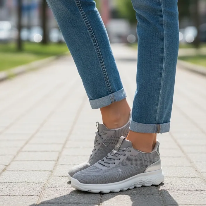 GEOX Spherica Plus Sneakers Argent Textile