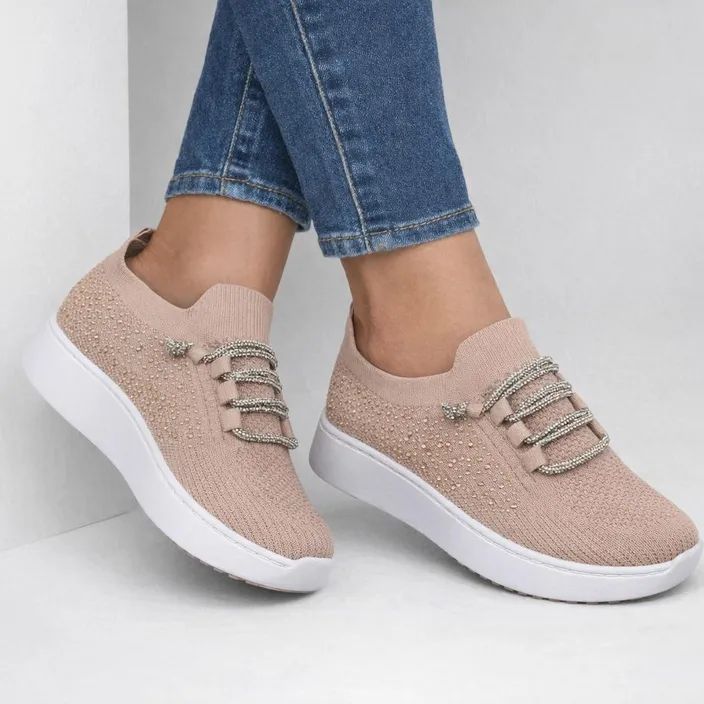 Ballet Flats Pink Textile