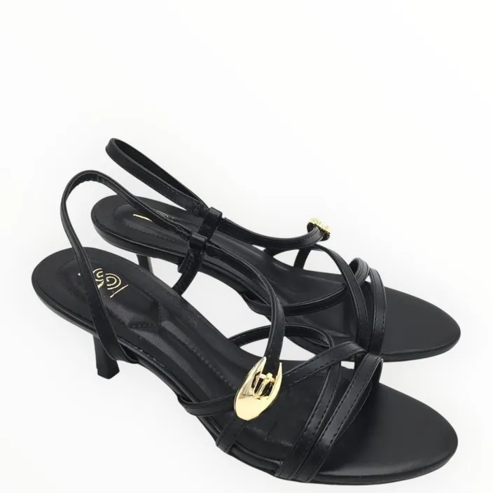 Sandales à Talon Noir