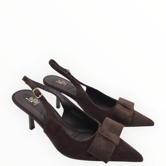 Slingback pumps Brown