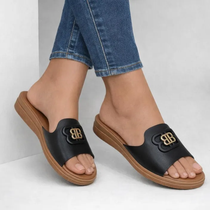 Mules plateforme Noir