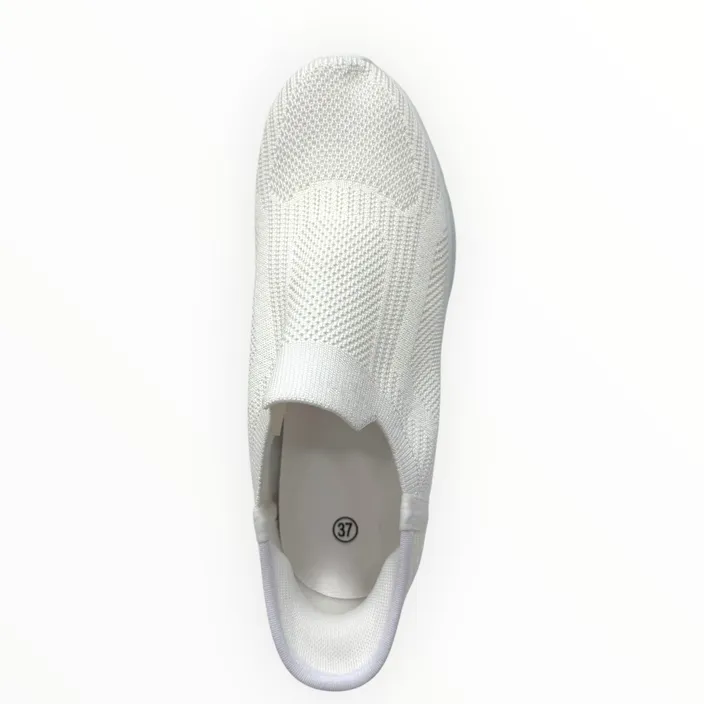 Sneakers Slip-on Weiß Textil