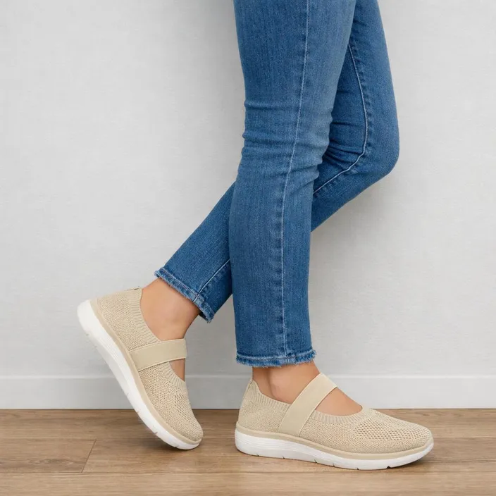 Ballerina's Beige Stretchtextiel