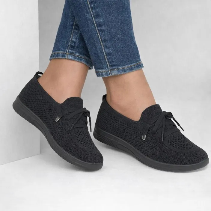 Ballerines Noir Textile