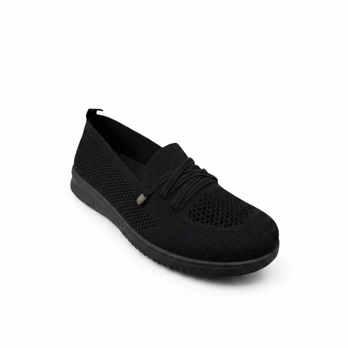 Ballerinas Schwarz Textil