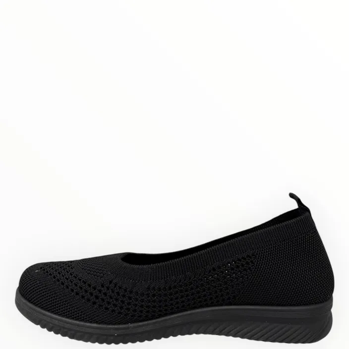 Ballerines Noir Textile