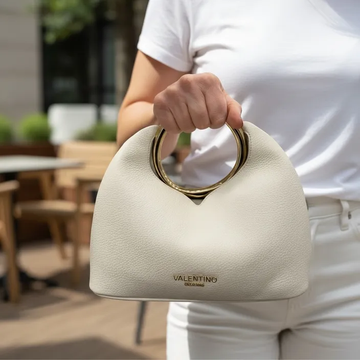 Shoulder Bag Beige Shoulder Strap