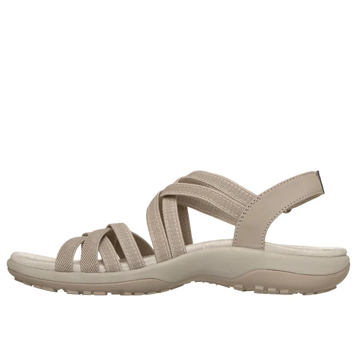 Skechers Reggae Slim Sandals Taupe Textile