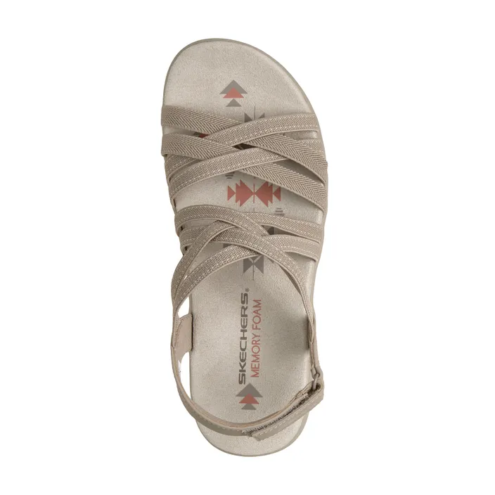 Skechers Reggae Slim Sandals Taupe Textile
