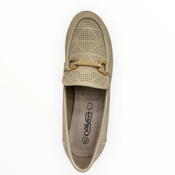Mocassins Compensés Beige
