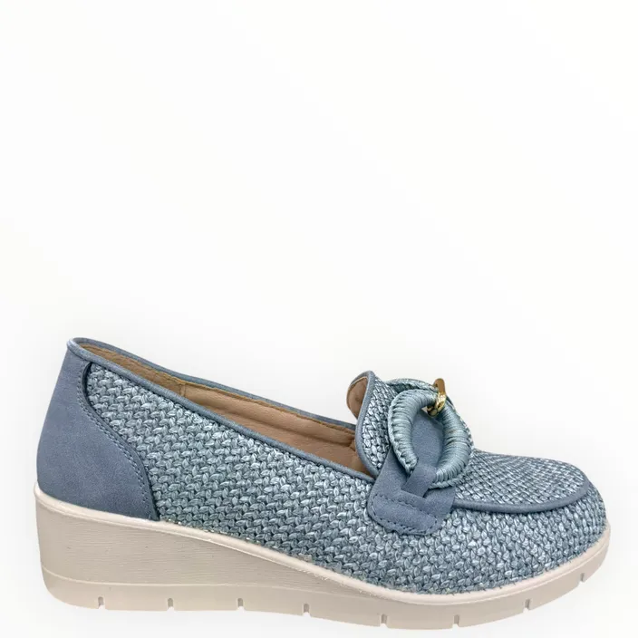 Mocassins compensés Bleu