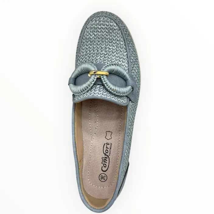Mocassins compensés Bleu