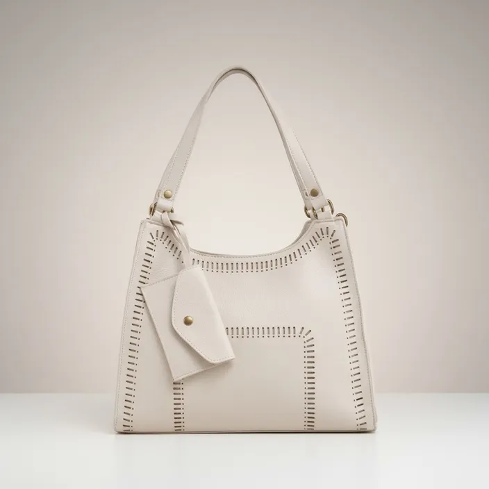 Sac bandoulière Beige Zip