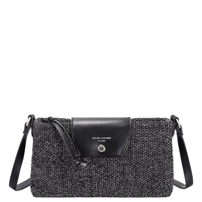 Sac bandoulière Noir double fermeture