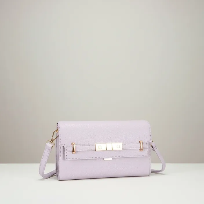 Sac Bandoulière Mauve Double Compartiment