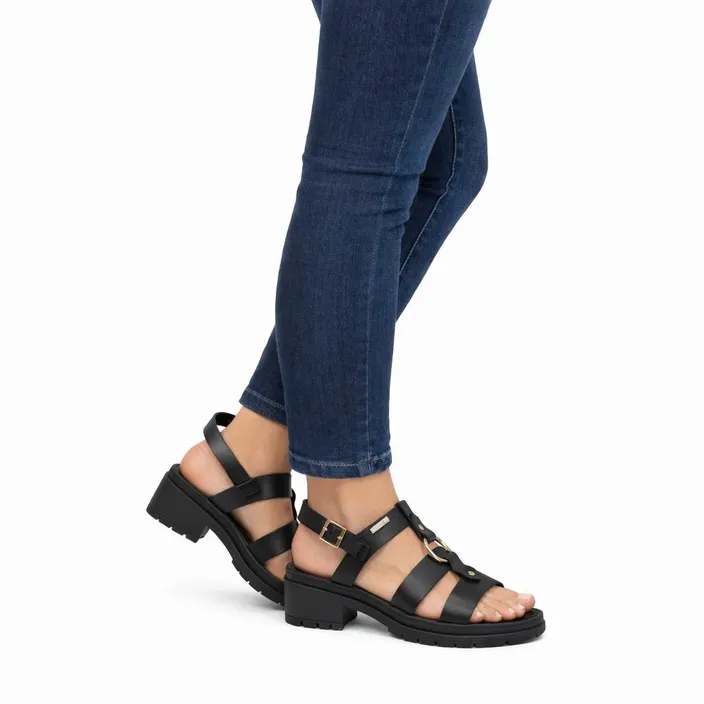 Les Tropéziennes Tonka Sandales Noir Cuir